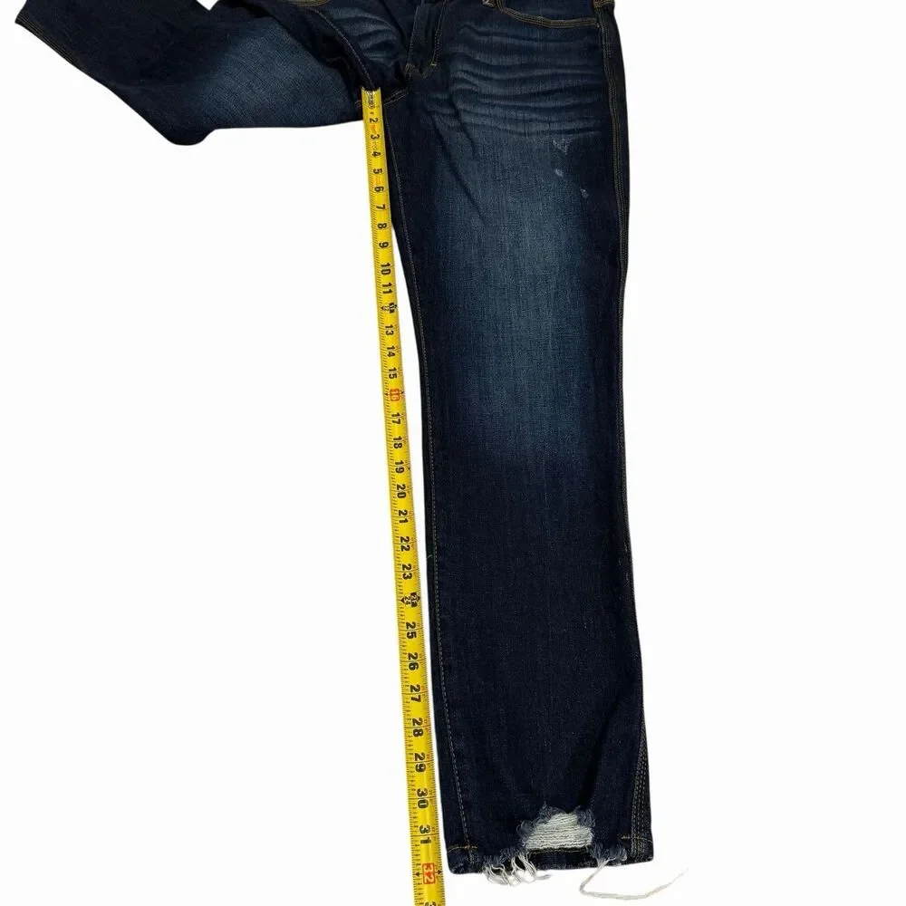Jordache Vintage Mens Jeans Horse Cowboy 36x32 Distressed‎ Blue Denim Taper